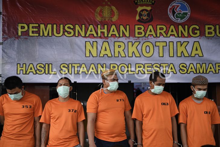 Pemusnahan baran bukti narkotika di Polresta Samarinda