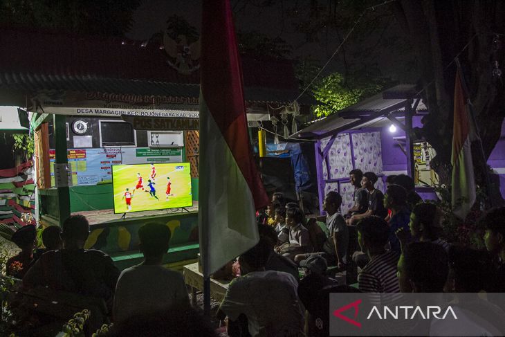 Nobar Timnas Indonesia lawan Jepang di Kabupaten Serang