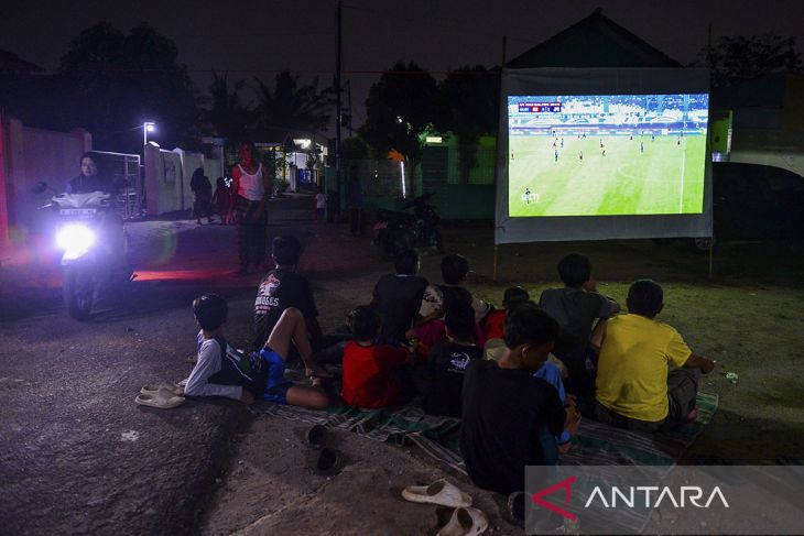 Nobar Timnas Indonesia lawan Jepang di Kota Serang