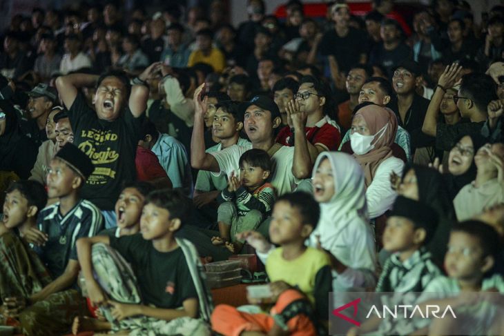 Nobar Timnas Indonesia lawan Arab Saudi di Kota Serang