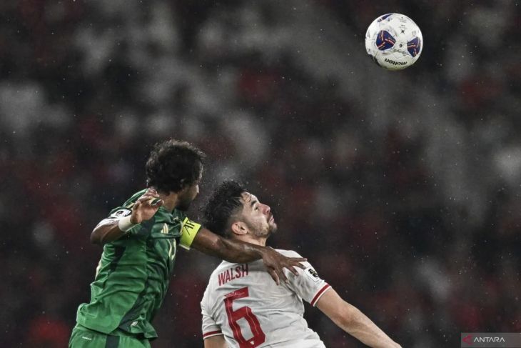 Timnas Indonesia unggul 1-0 lawan Arab Saudi di babak I