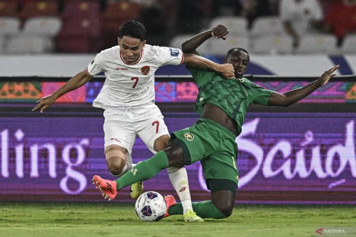 Timnas Indonesia unggul 1-0 lawan Arab Saudi di babak I