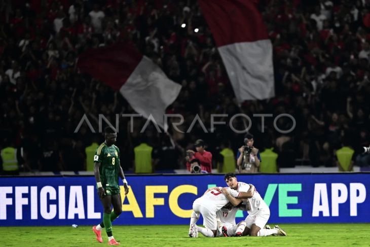 Foto momen Timnas Indonesia kalahkan Arab Saudi 2-0