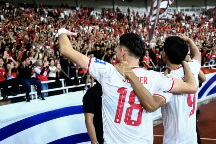 Foto momen Timnas Indonesia kalahkan Arab Saudi 2-0