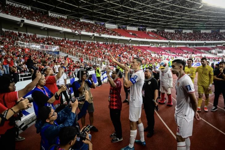 Foto momen Timnas Indonesia kalahkan Arab Saudi 2-0