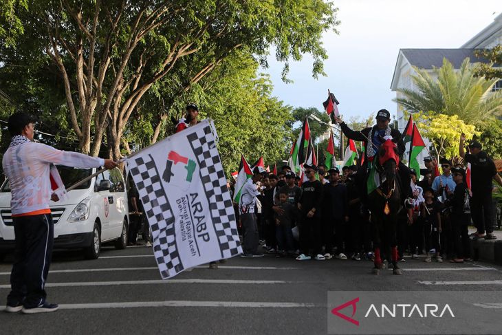 FOTO - aksi solidaritas bela Palestina di Aceh