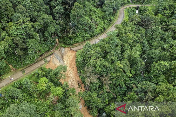 Jalan Cipanas - Citorek terputus akibat longsor