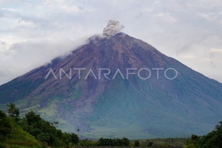 Erupsi Gunung Semeru semburkan abu vulkanis