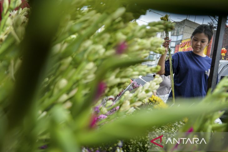 Penjualan bunga hias meningkat jelang Imlek