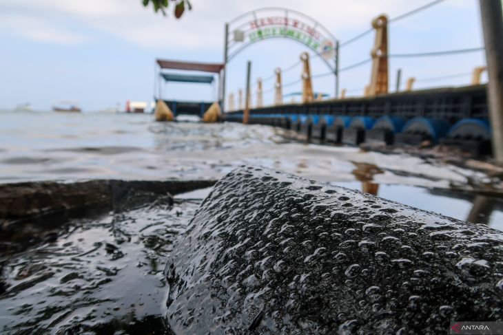 Tumpahan oli di zona konservasi terumbu karang