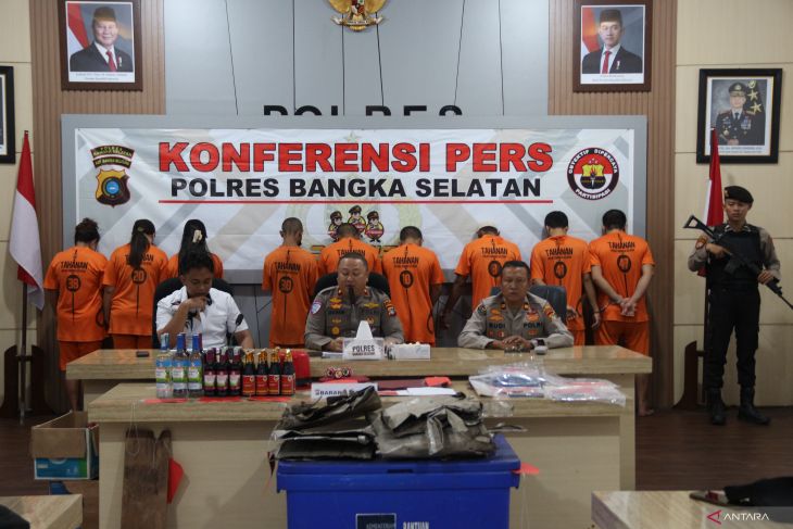 Selama operasi pekat, Polres Bangka Selatan ungkap 12 kasus tindak pelanggaran