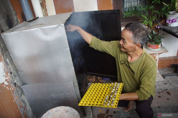 Telur puyuh asap di Jombang