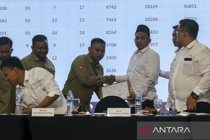 Rekapitulasi suara hasil PSU Pilkada Kabupaten Serang