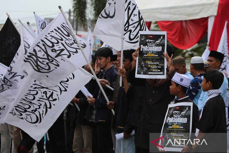 FOTO - Aksi akbar bela Palestina di Aceh