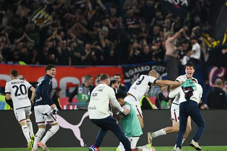 Kalahkan AC Milan di final, Bologna juara Piala Italia