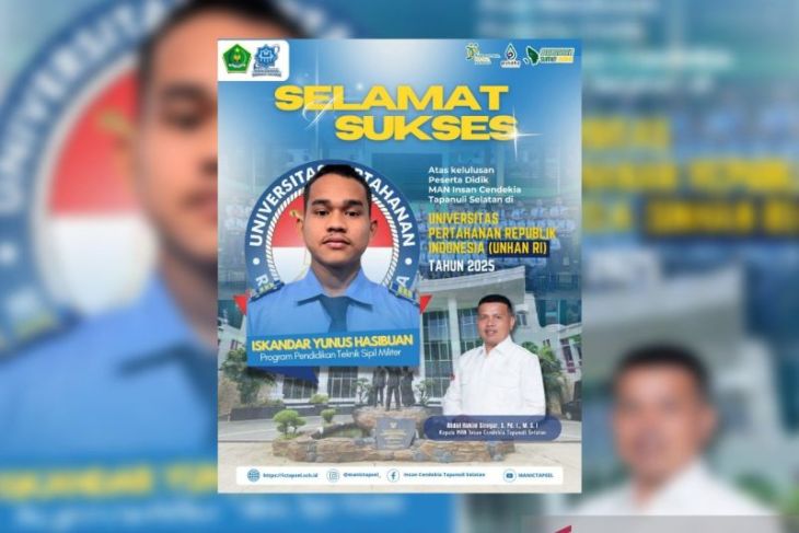 Siswa MAN IC Tapsel lolos seleksi masuk Universitas Pertahanan RI