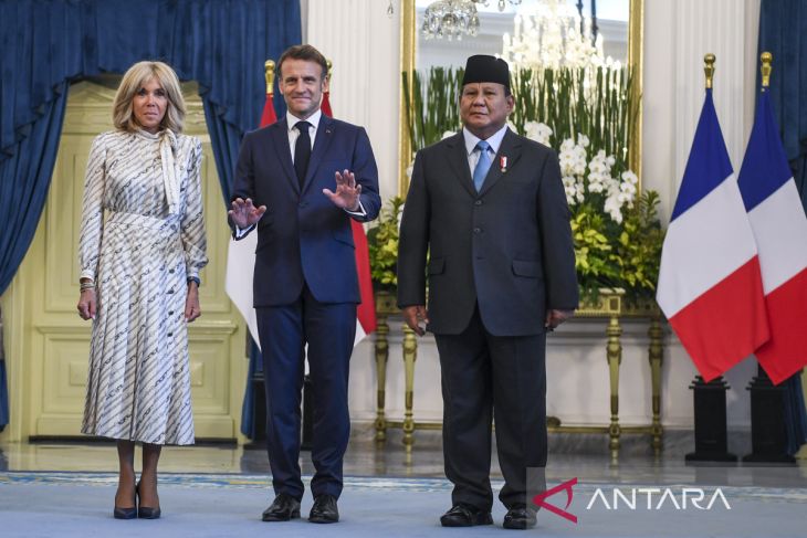 Presiden Prabowo menerima kunjungan Presiden Prancis