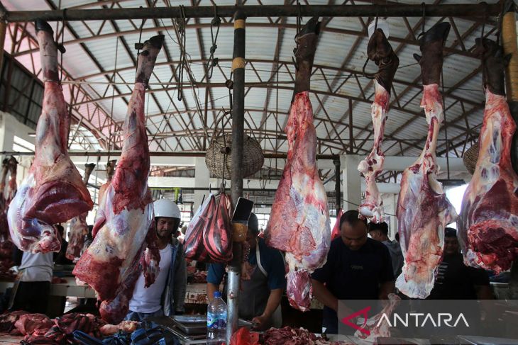 FOTO - Kenaikan harga daging jelang tradisi meugang Idul Adha