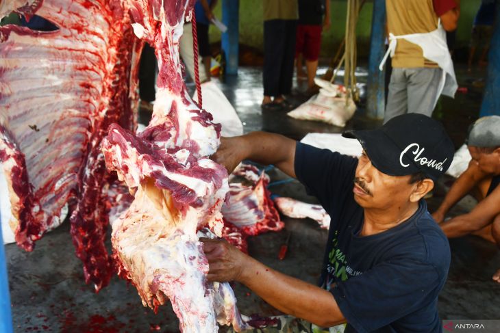 Penyembelihan hewan kurban di RPH Kota Madiun