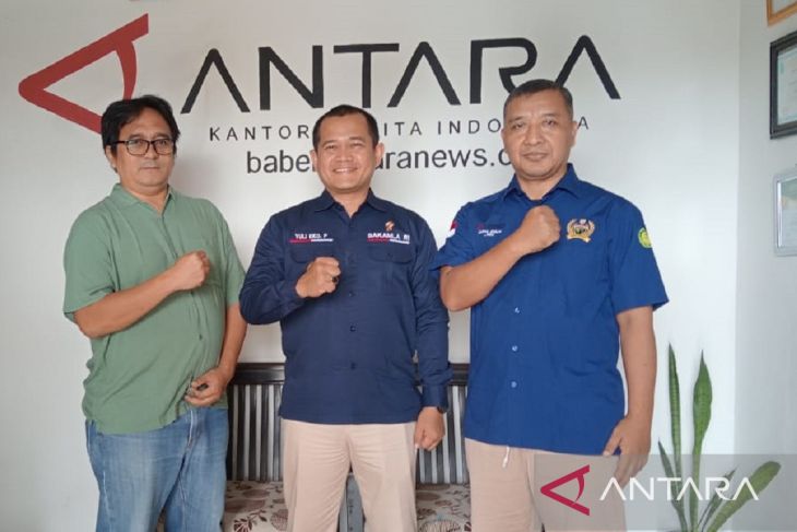 Kepala Bakamla Babel kunjungi Kantor Berita Antara Bangka Belitung