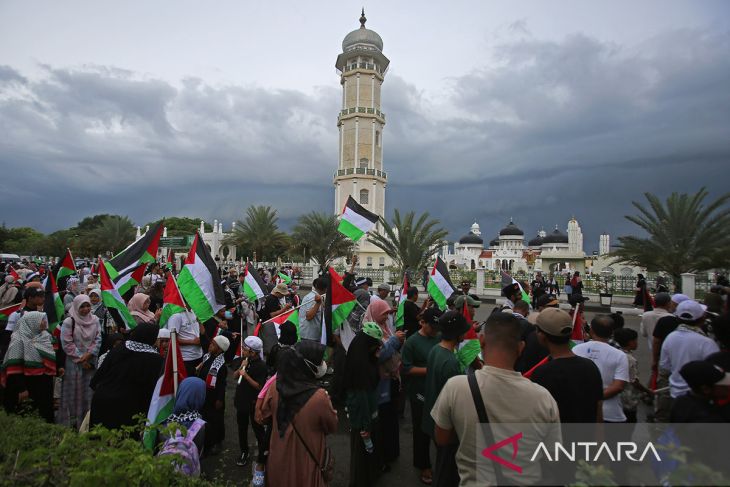FOTO - Aksi bela Palestina di Aceh