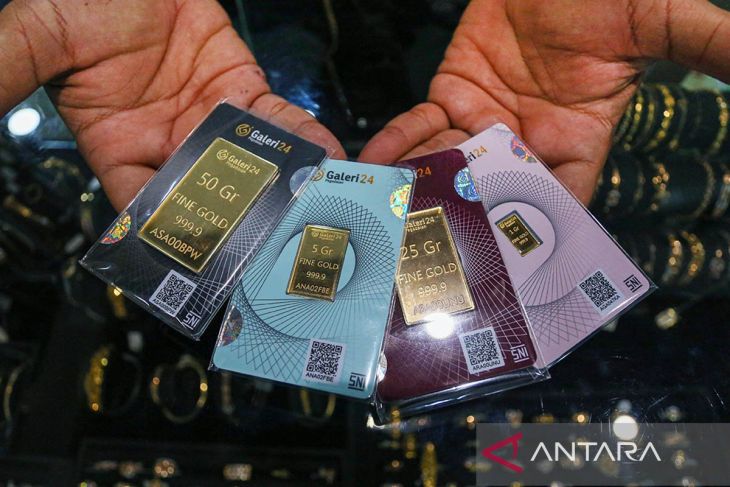 Harga emas di Pegadaian hari ini kompak naik