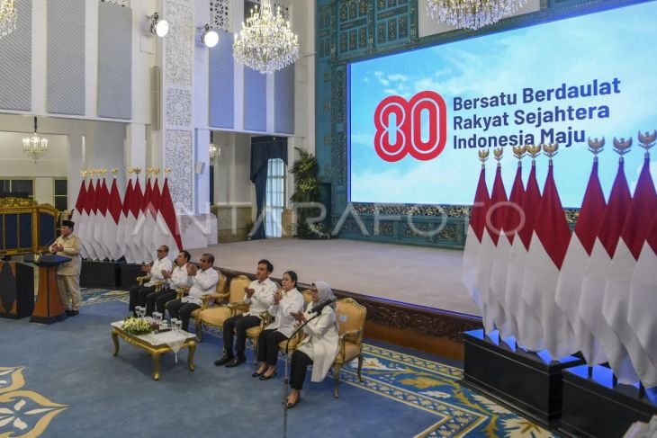 Presiden Prabowo resmikan logo HUT ke-80 Kemerdekaan RI - Foto