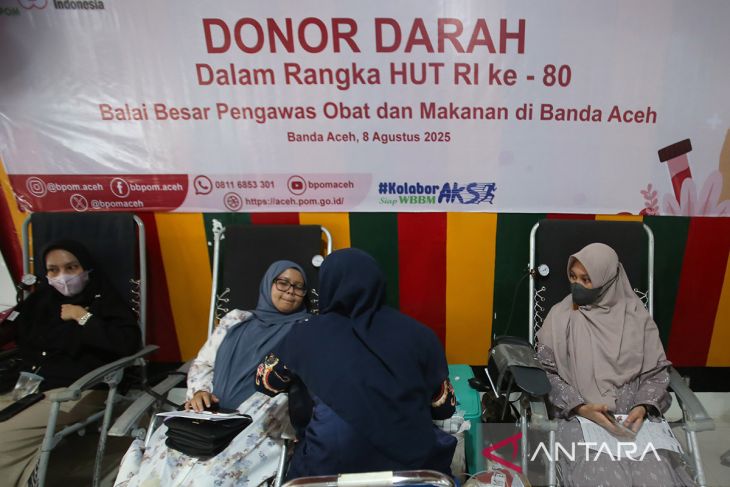 FOTO - Donor darah semarak HUT RI di Aceh