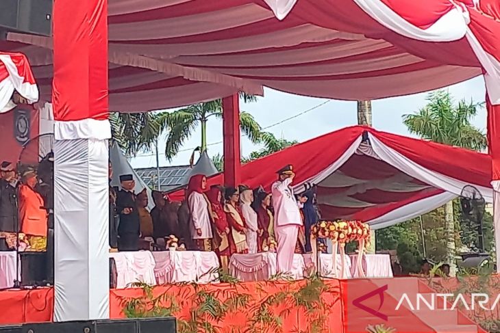 Upacara HUT Ke-80 RI di kantor Gubernur Babel