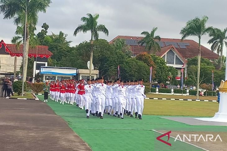 Upacara HUT Ke-80 RI di kantor Gubernur Babel