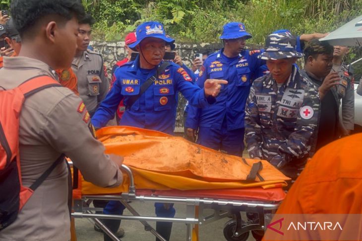 Evakuasi jasad korban kecelakaan helikopter di Mentewe Kalsel