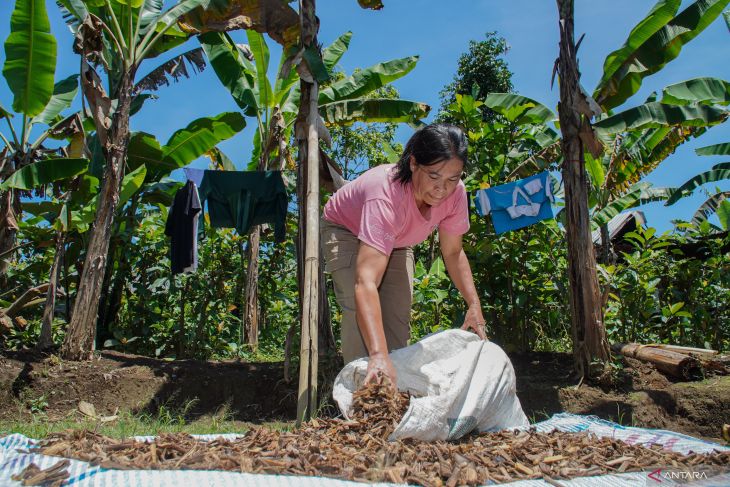 Kerajinan kertas pelepah pisang kelompok PKH