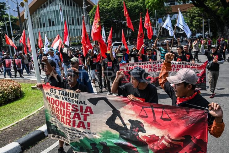 Foto: Aksi Hari Tani Nasional di Jakarta