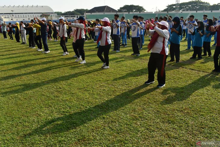 Senam virtual di Kota Madiun