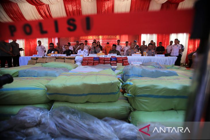 FOTO - Pengungkapan kasus Narkotika di Polda Aceh