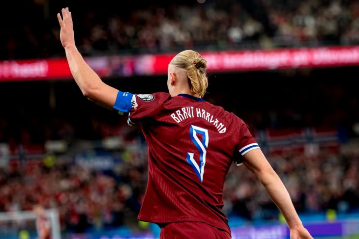 Dwigol Erling Haaland bawa Norwegia menang 4-1 atas Irak