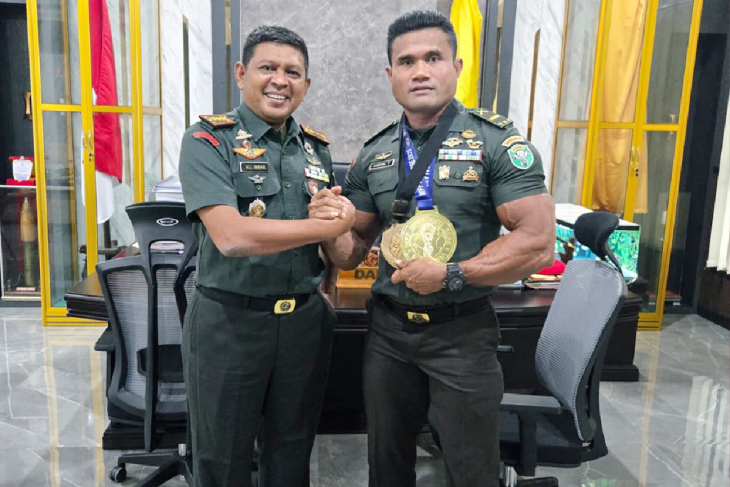 Danrem Lilawangsa semangati prajuritnya tambah prestasi binaraga tingkat dunia
