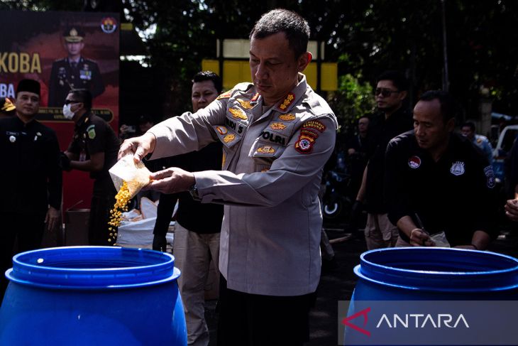 Pemusnahan barang bukti narkotika di Bandung