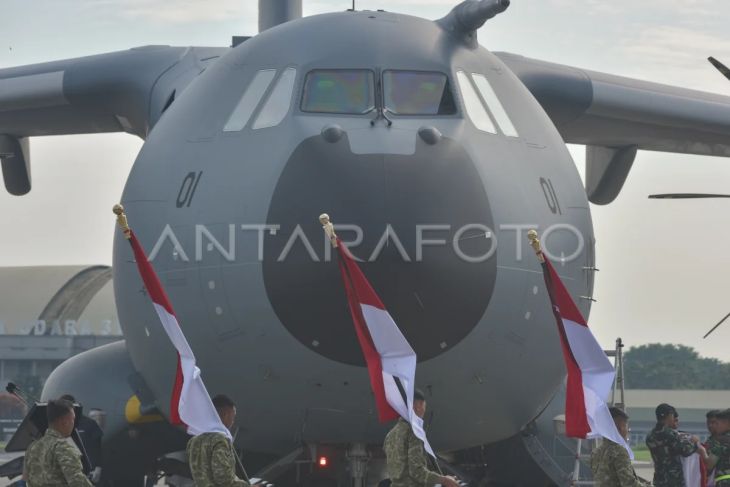 Foto: Kedatangan Pesawat Airbus A400M di Lanud Halim Perdanakusuma