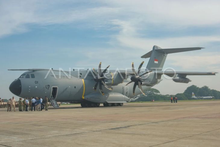Foto: Kedatangan Pesawat Airbus A400M di Lanud Halim Perdanakusuma