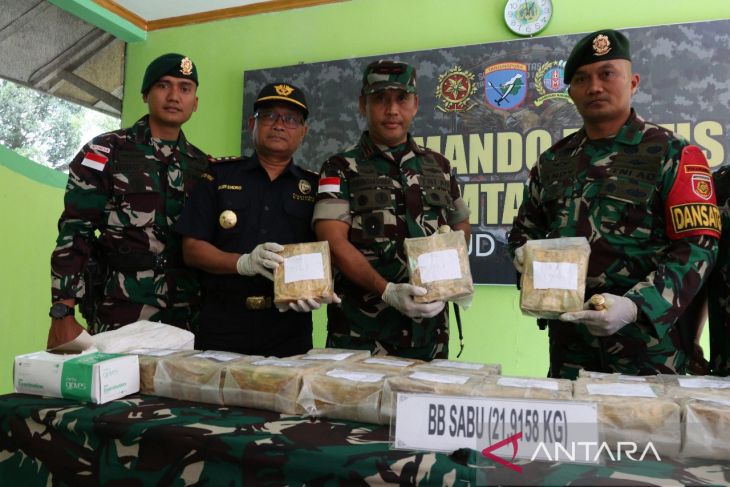 Satgas Pamtas Kostrad gagalkan penyelundupan narkotika di Perbatasan Entikong
