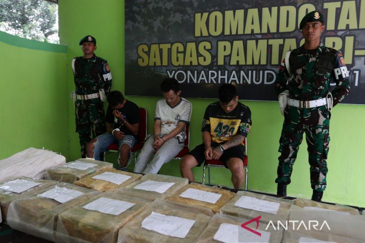 Satgas Pamtas Kostrad gagalkan penyelundupan narkotika di Perbatasan Entikong