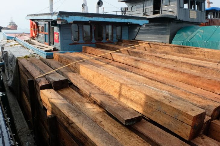 Bea Cukai Batam cegah perdagangan 1.250 balok kayu tanpa dokumen