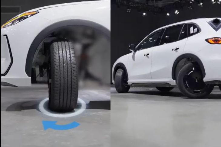 Geely pasangkan penggerak pada EX5 sehingga bisa berputar 90 derajat