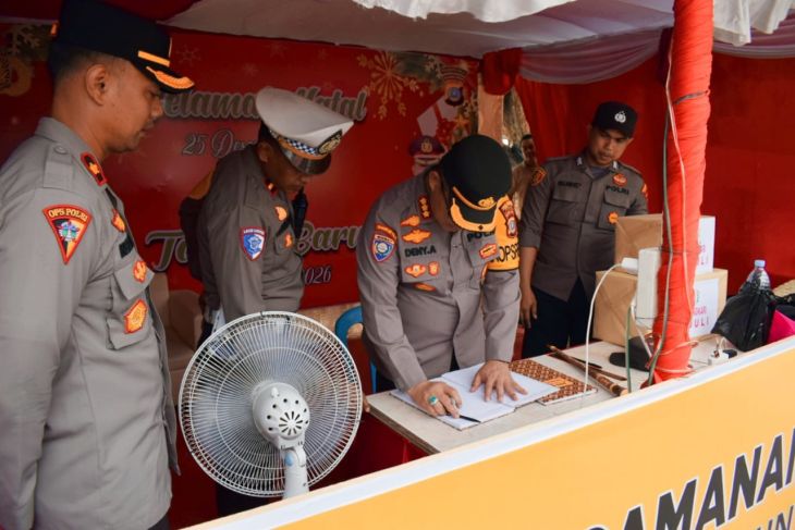 Kapolresta Palu tinjau posko Nataru pastikan pengamanan optimal