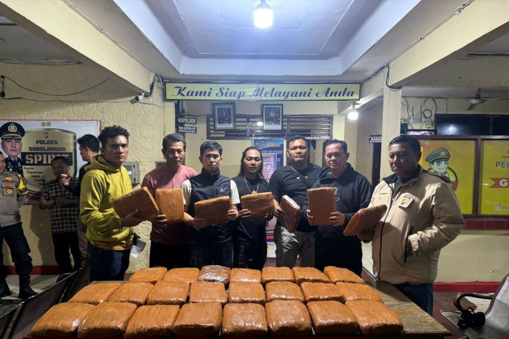 Polres Sarolangun gagalkan peredaran 42 kg ganja lintas provinsi