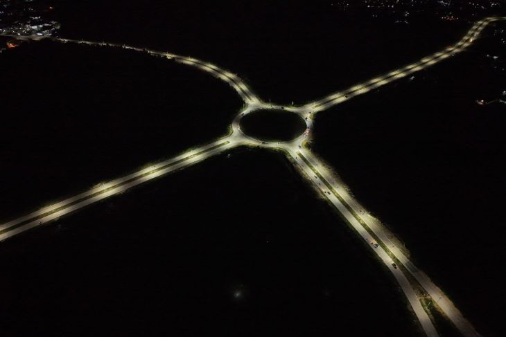 Lampu jalan Inner Ring Road Kendari