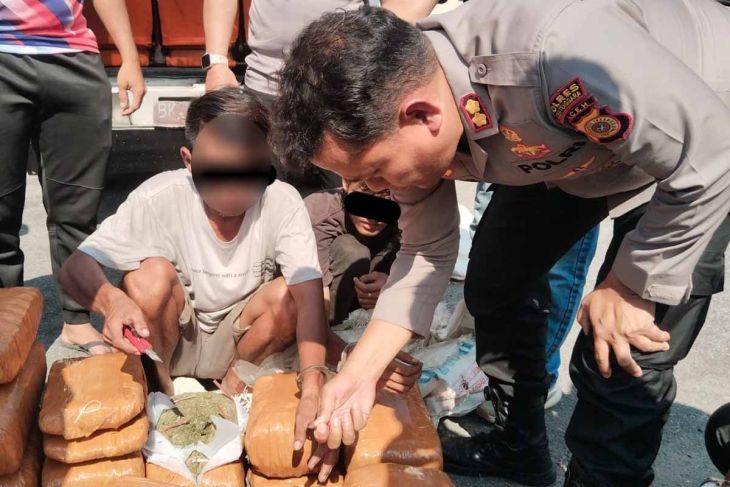 Polres Aceh Tenggara tangkap dua pembawa 50,7 kilogram ganja
