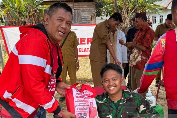 PMI Bangka Selatan kumpulkan 10 kantong darah di TMMD Ke-127 Desa Penutuk