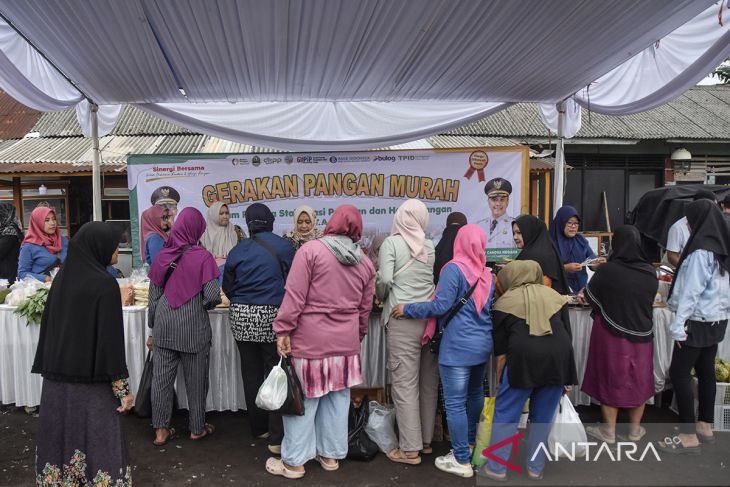 Diserbu warga! Gerakan Pangan Murah di Tasikmalaya jual beras hingga daging dibawah harga pasaran